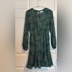 Emma & Michele Green Dress with White Dots